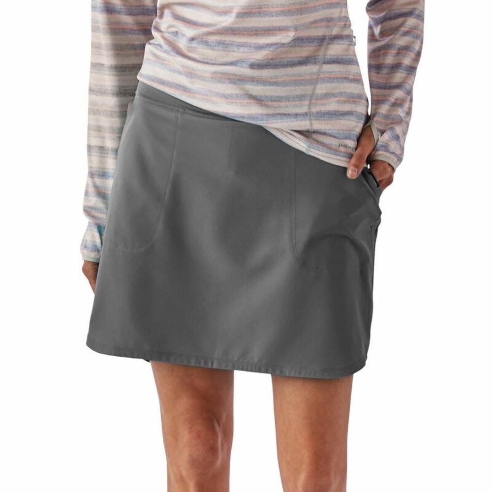 Patagonia Women’s Tech Fishing Skort in the color Forge Gray
